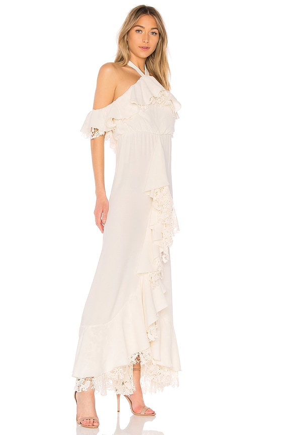 view 2 of 3 ROBE DE SOIRÉE ÉPAULES DÉNUDÉES ZAYA in Ivory