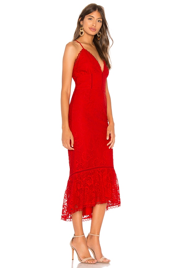 view 2 of 3 Evening Bloom Midi Dress in Red