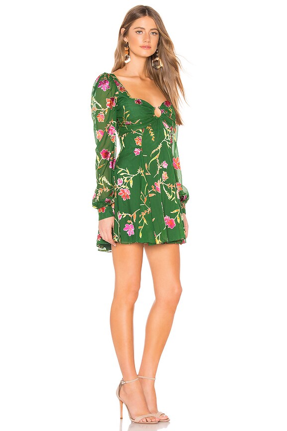 view 2 of 3 ROBE MANCHES LONGUES MARCELLA in Jade Floral