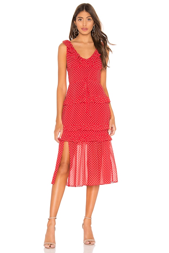 view 1 of 3 Sukey Midi Dress in Strawberry & Peach