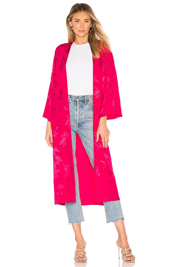 view 2 of 5 Bali Kimono Dress in Hot Pink