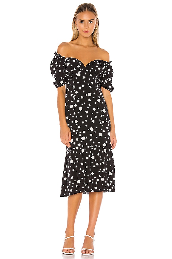 view 2 of 4 VESTIDO DENNIS in Black Polka Dot