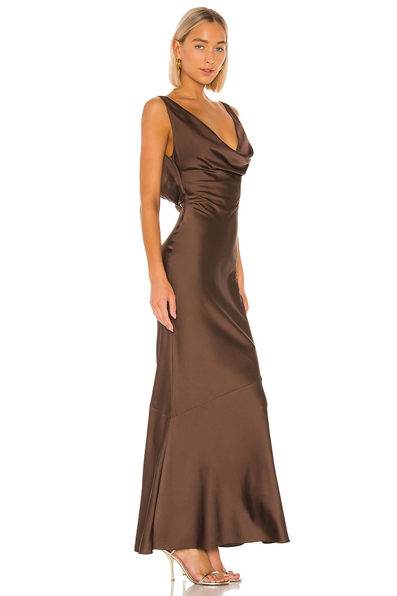view 2 of 3 ROBE DE SOIRÉE ELSIE in Chocolate