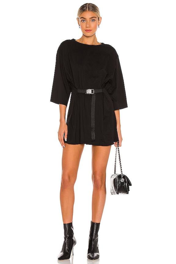 Lovers and Friends Lily Belted T-Shirt Dress in Black | REVOLVE