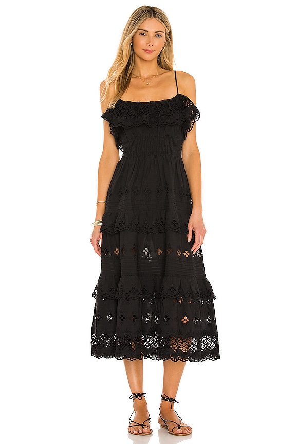 view 2 of 3 VESTIDO MIDI DALLAS in Black