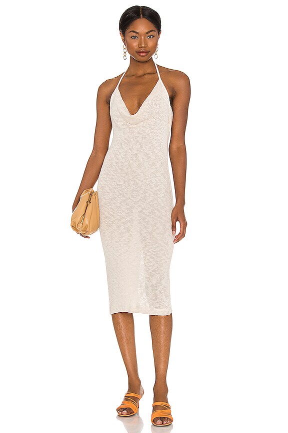 view 2 of 3 ROBE MI-LONGUE JOANNA in Cream