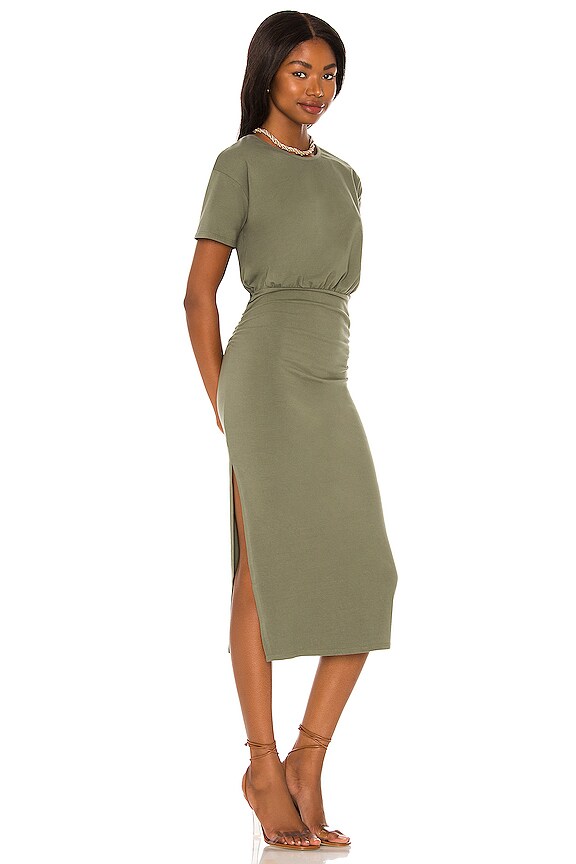 view 2 of 3 ROBE MI-LONGUE EASY in Olive Green