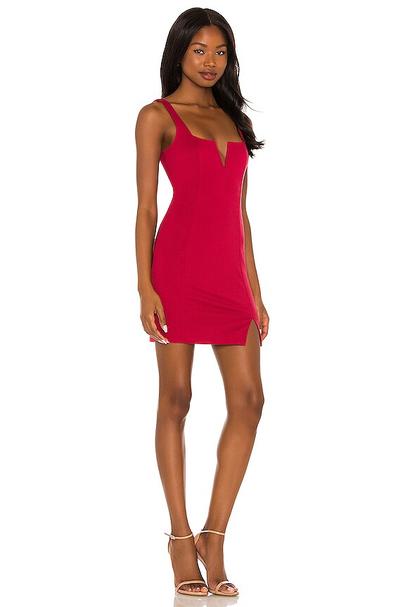 view 2 of 3 Draya Mini Dress in Merlot Red
