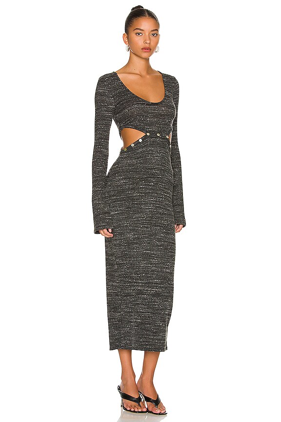 view 2 of 3 Jordy Midi Dress in Heather Charcoal