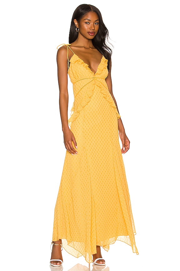 Lovers and Friends Gown in Golden Yellow REVOLVE