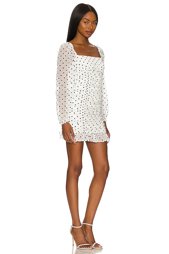 view 2 of 3 Arielle Mini Dress in Black and White in Black & White dot