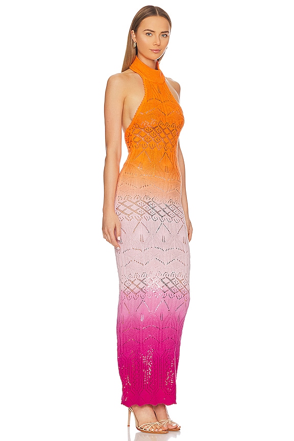 view 2 of 3 ROBE ISANO in Hot Pink & Orange