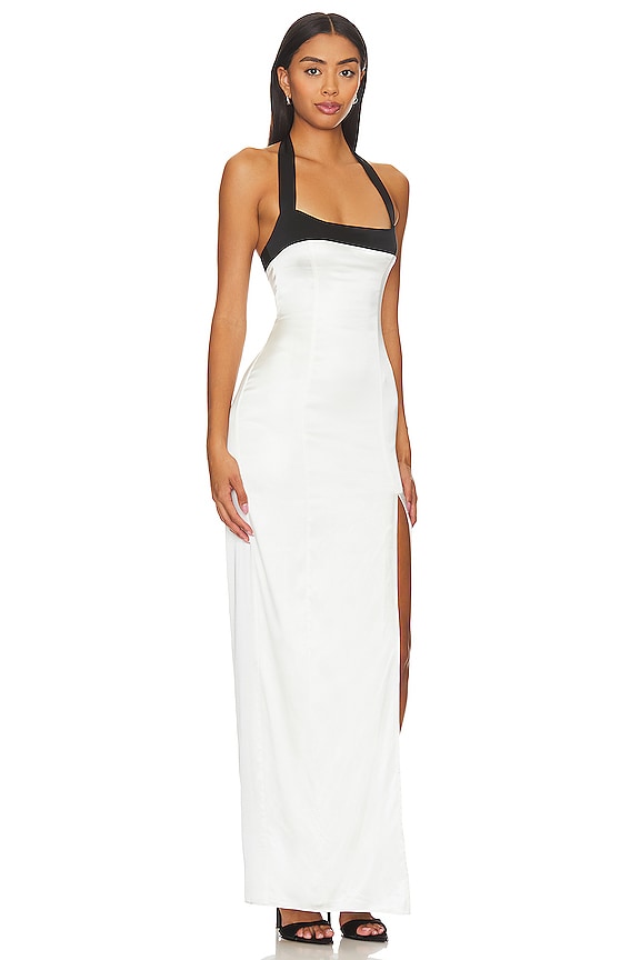 view 2 of 3 Shalia Gown in White & Black