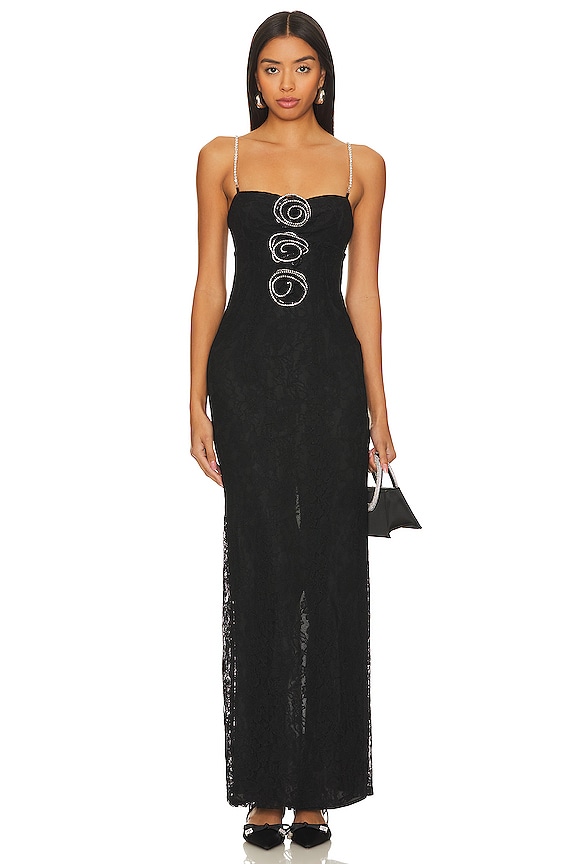 Lovers and Friends x Rachel Nadine Gown in Black | REVOLVE