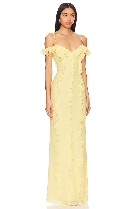 view 2 of 3 Marisol Gown in Baby Yellow