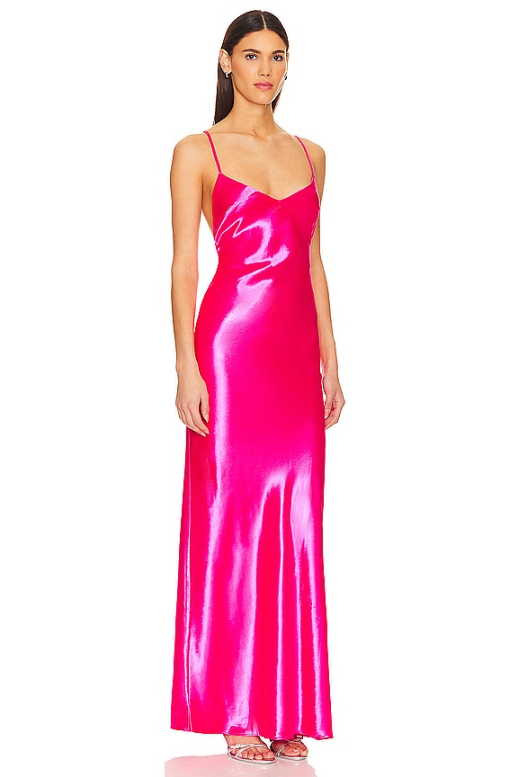 view 2 of 3 x Anja Dujaković Vida Gown in Hot Pink