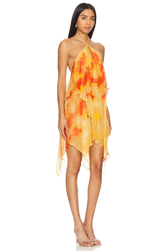 view 2 of 3 Raven Mini Dress in Orange Sunset