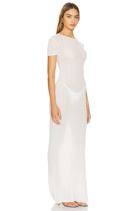view 2 of 3 ROBE MAXI APRILE SHEER in White