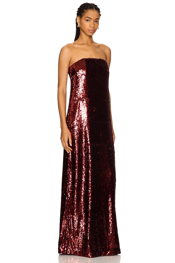 view 2 of 4 Cosmo Maxi Dress in Cabernet Red