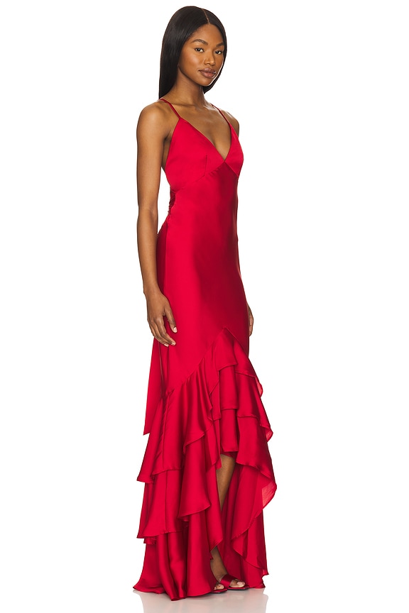 view 2 of 3 Cleo Gown in Red
