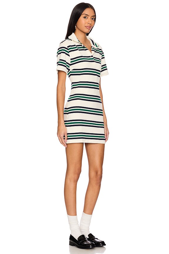view 2 of 3 Tara Polo Dress in Green Stripe