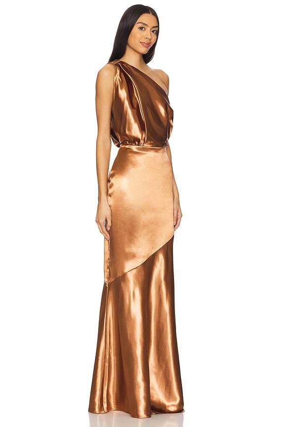 view 2 of 4 Sheridan Gown in Copper Brown