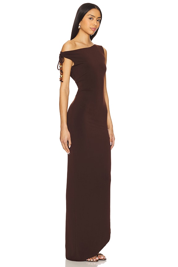 view 2 of 3 Gabrielle Midi Dress in Chocolate Brown