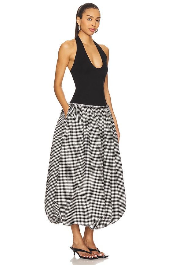 view 2 of 4 Carolina Midi Dress in Black & Gingham