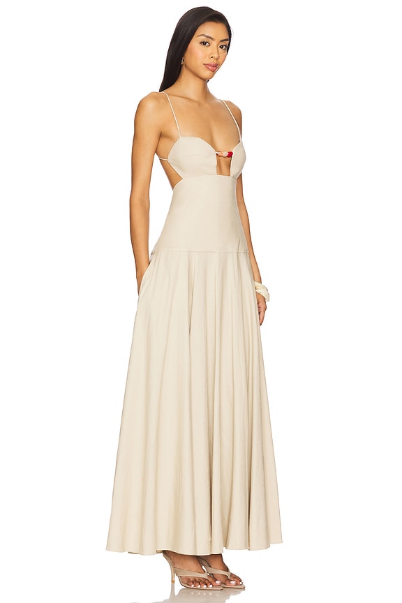 view 2 of 4 Jolene Maxi Dress in Linen Neutral