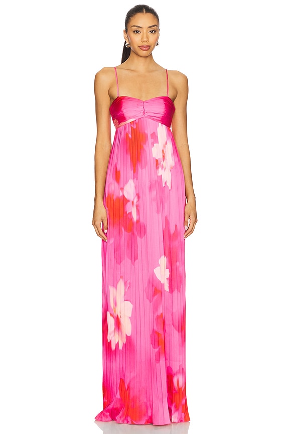 view 2 of 4 Gia Gown in Pink Floral Multi