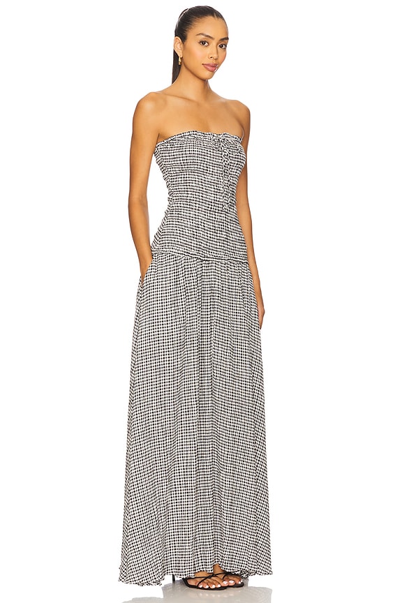 view 2 of 4 Gale Maxi Dress in Black & Ivory Check