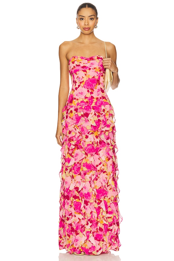 view 2 of 4 Tracie Gown in Pink Georgia Floral