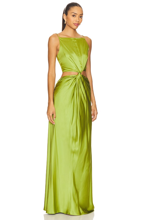 view 2 of 3 Diamanto Gown in Pear Green