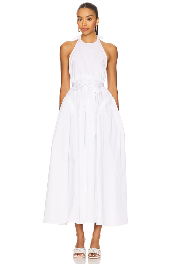 view 1 of 3 Idun Halter Neck Midi Dress in White