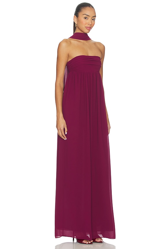 view 2 of 3 Soleil Gown in Wine