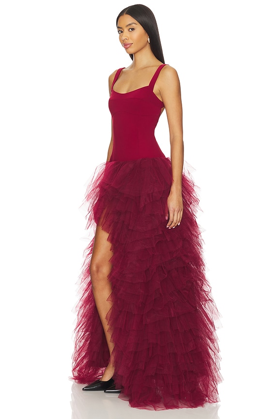 view 2 of 3 Bowie Gown in Wine