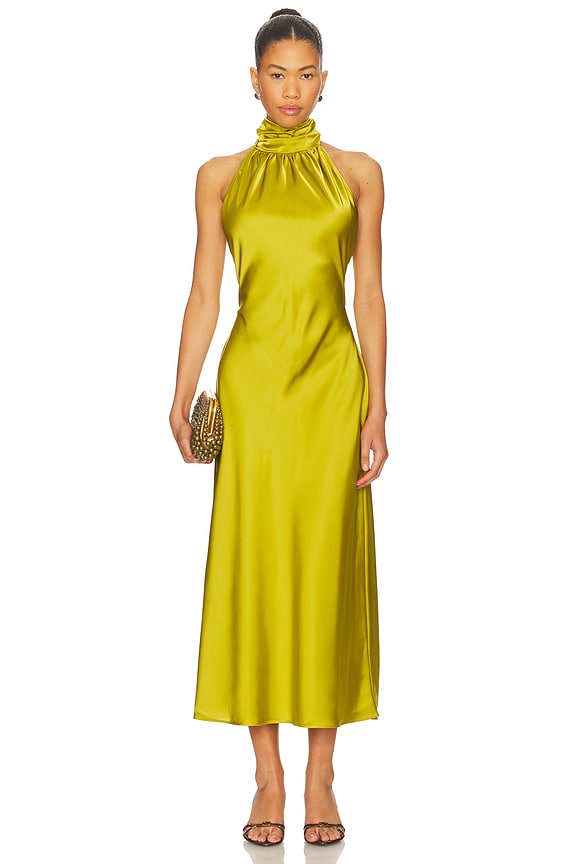 view 2 of 4 Reina Midi Dress in Chartreuse