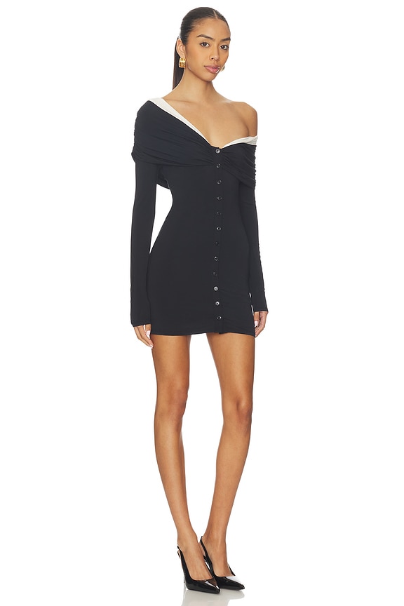 view 2 of 3 Courtney Mini Dress in Black & White