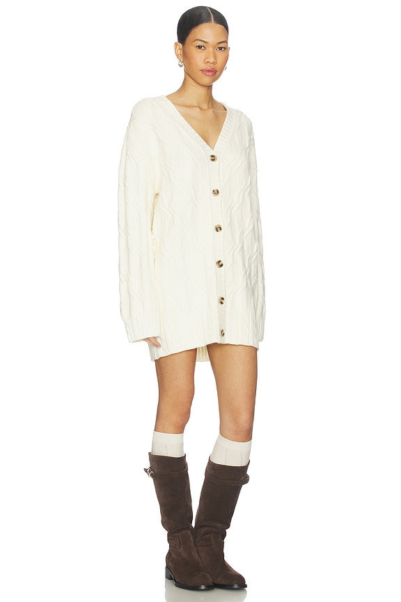 view 2 of 3 Abella Cardigan Mini Dress in Cream