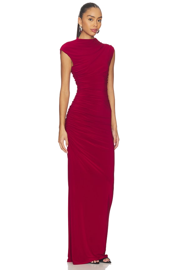 view 2 of 3 Rowyn Gown in Dark Red