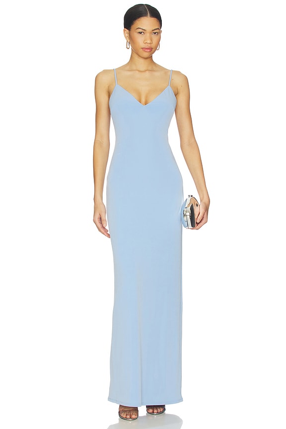 view 2 of 5 VESTIDO LARGO CLARISSA in Blue