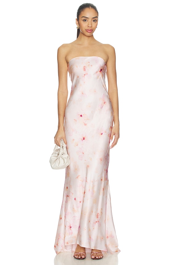 view 1 of 4 Ines Gown in Light Pink Floral