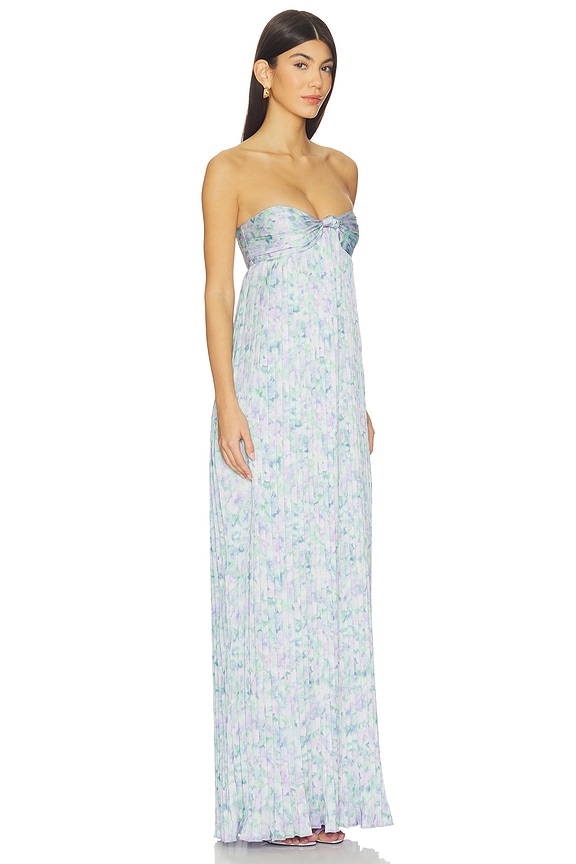 view 2 of 4 ROBE DE SOIRÉE DORIS in Blue Green Floral