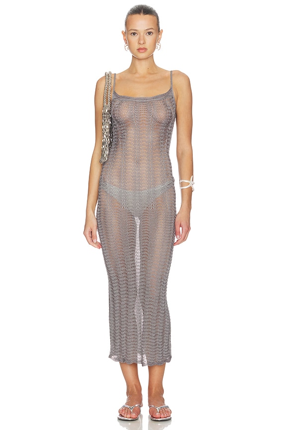 view 1 of 4 ROBE OLIVIYAH in Metallic Silver