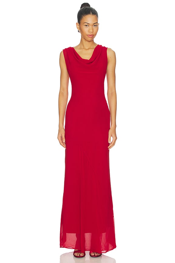 view 2 of 4 ROBE NADIA in Deep Red