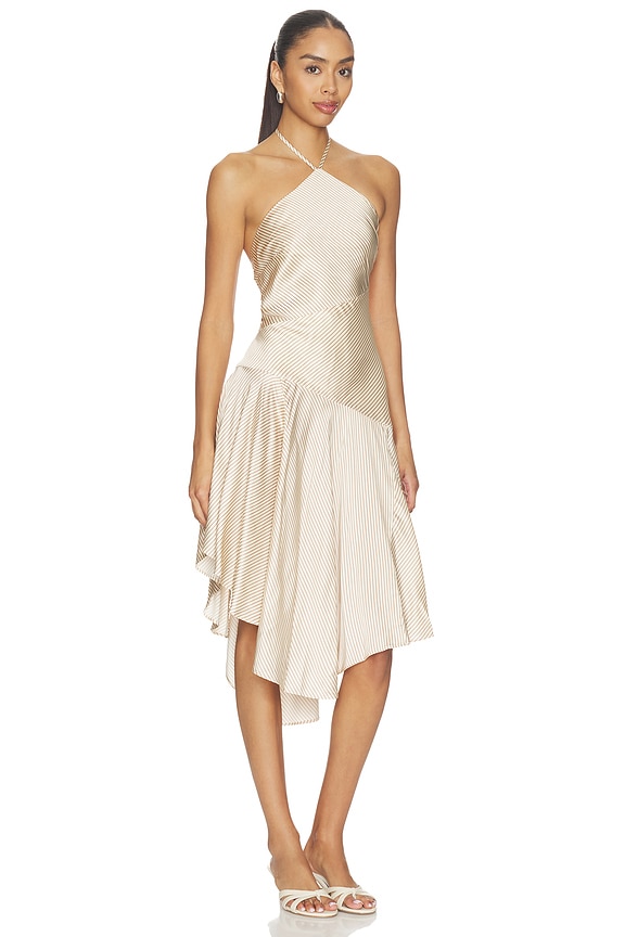 view 2 of 4 Margo Mini Dress in Tan & Brown Stripe