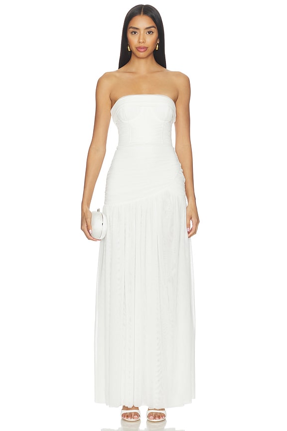 view 1 of 3 VESTIDO LARGO TOVA in Ivory