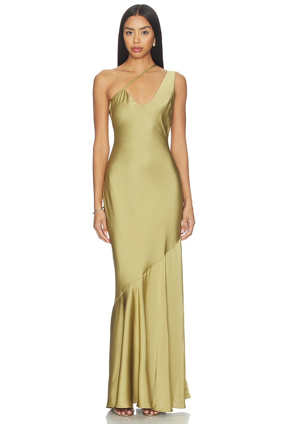 view 1 of 3 Gail Gown in Olive Green