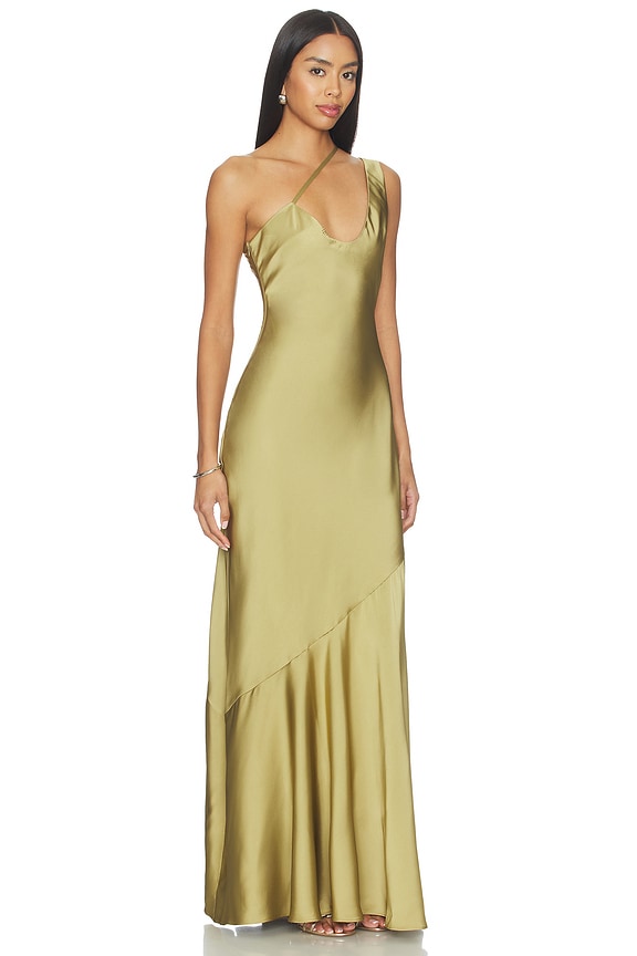 view 2 of 3 Gail Gown in Olive Green