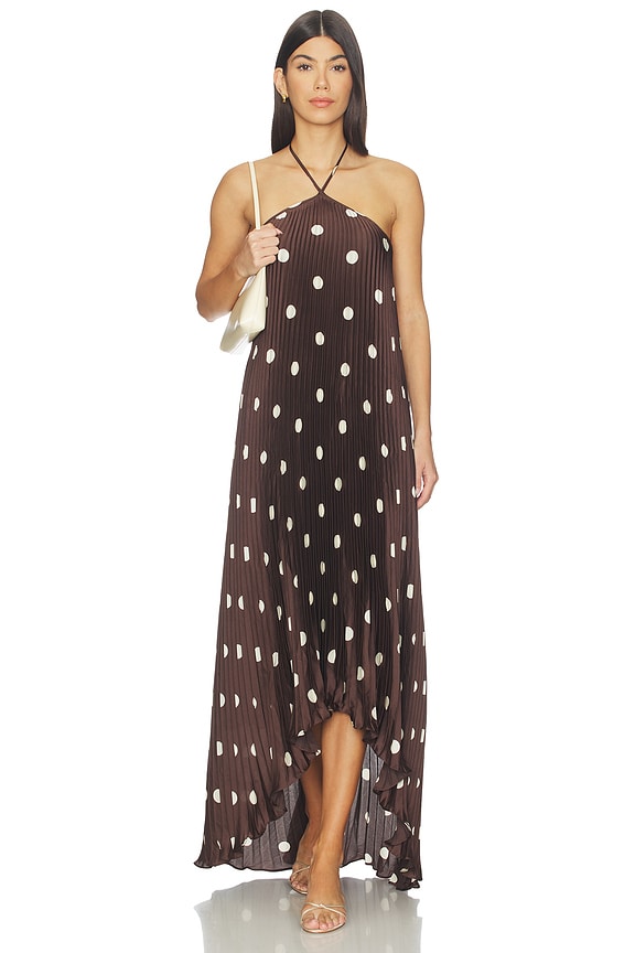view 1 of 5 x Ivana Ramirez Kiki Maxi in Brown & Ivory Dot